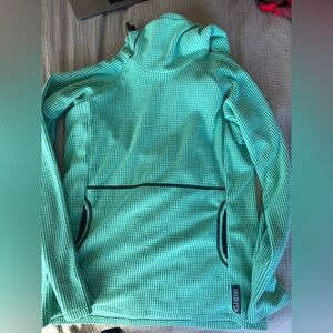 Melanzana Teal Ribbed Hoodie